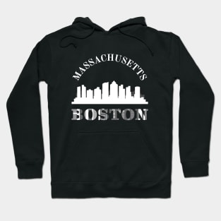 Born and raised Massachusetts Id rather be in Boston MA skyline state trip Hoodie